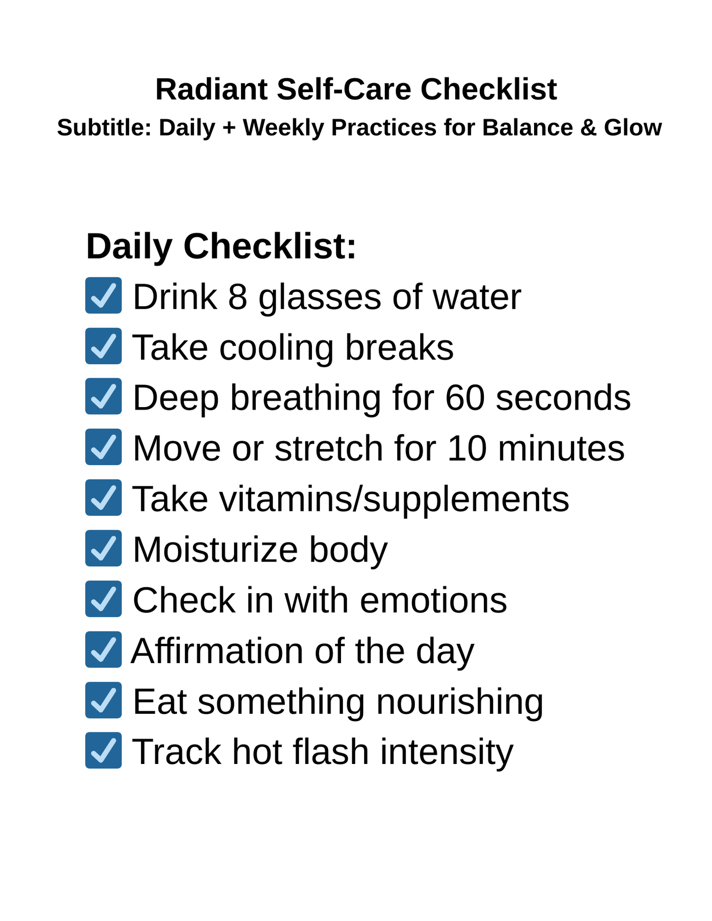 Menopause Weather Report Journal