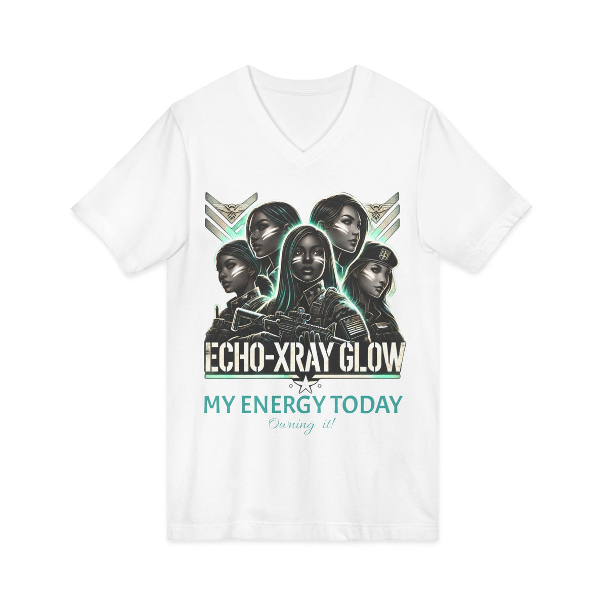 Echo-Xray Glow "My Energy Today" V-Neck Tee