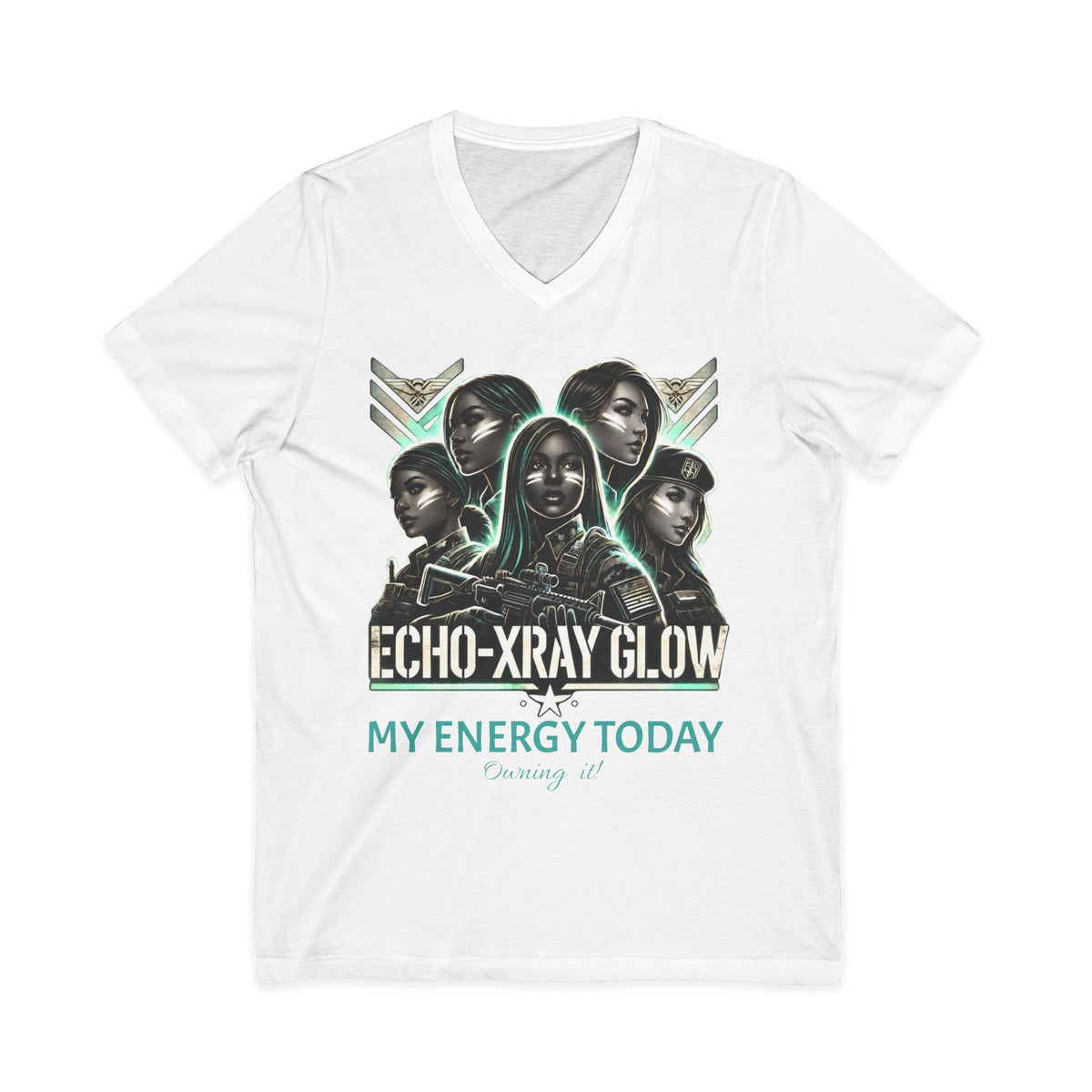 Echo-Xray Glow "My Energy Today" V-Neck Tee